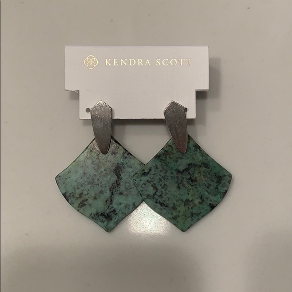 Kendra Scott Jewelry - African Turquoise drop earrings with silver posts